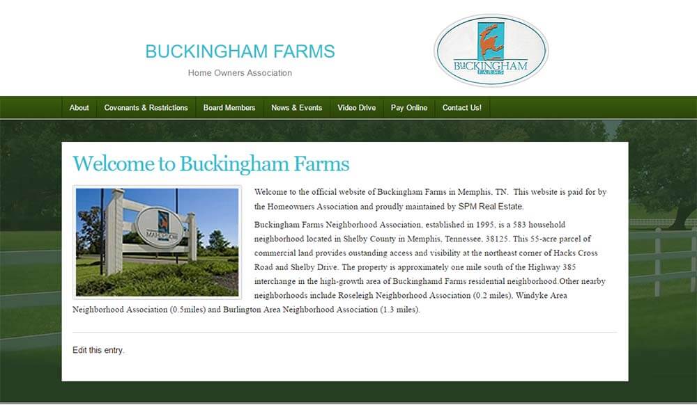 Buckingham farms Website