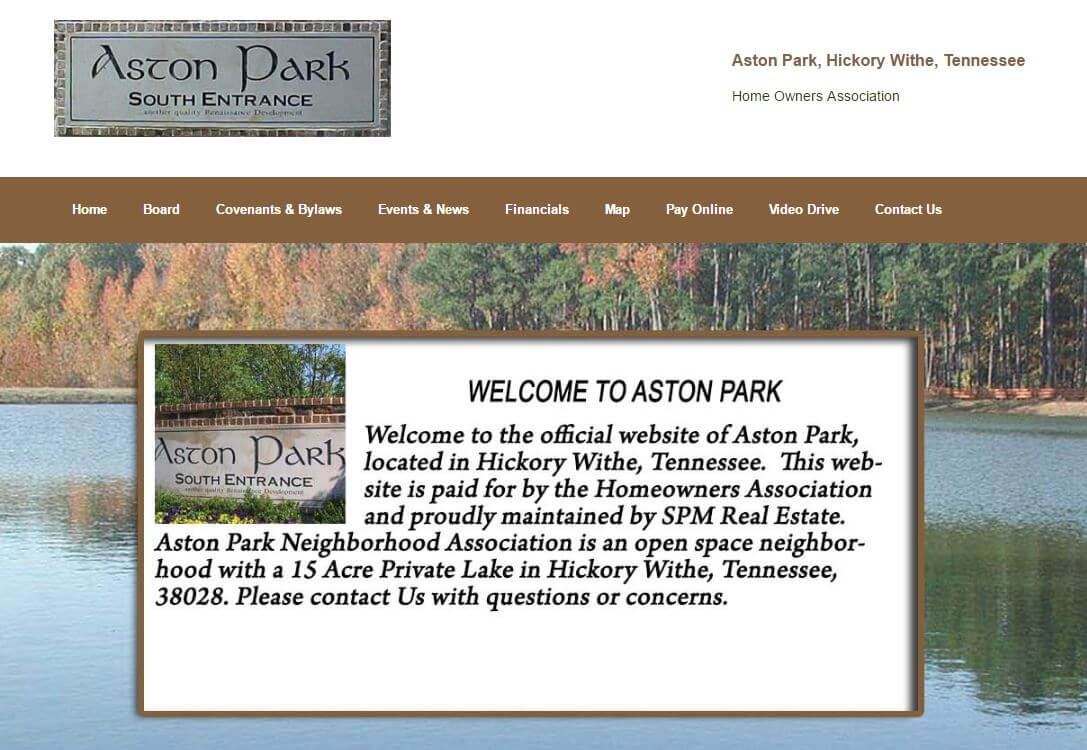 Aston Park HOA Website